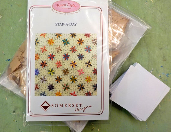 Star-A-Day by Karen Styles of Somerset Designs...pattern, acrylic templates, and complete paper piece pack