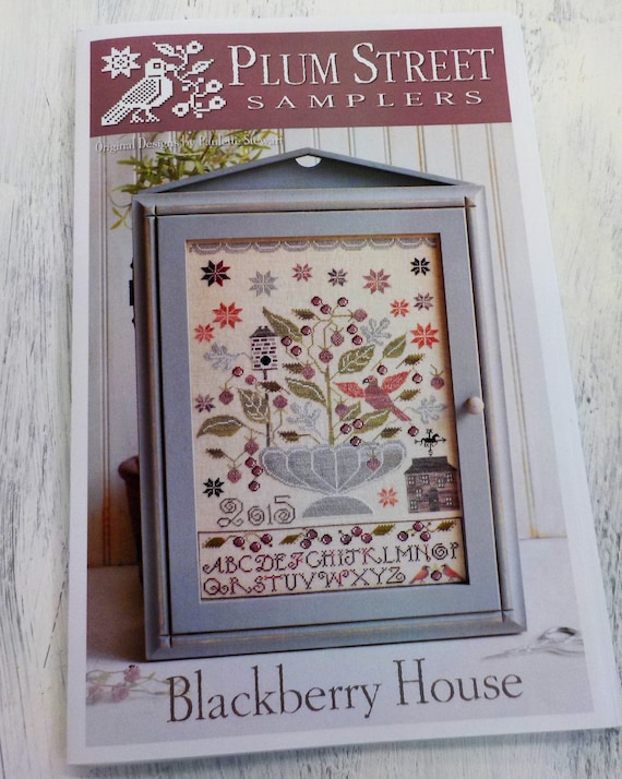 Blackberry House by Plum Street Samplers...cross stitch pattern, house cross stitch