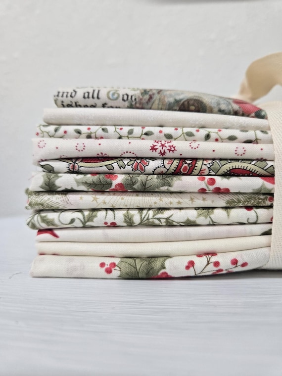 Candlelight Christmas...Cream FQ Bundle...3 Sisters...Moda Fabrics...11 prints