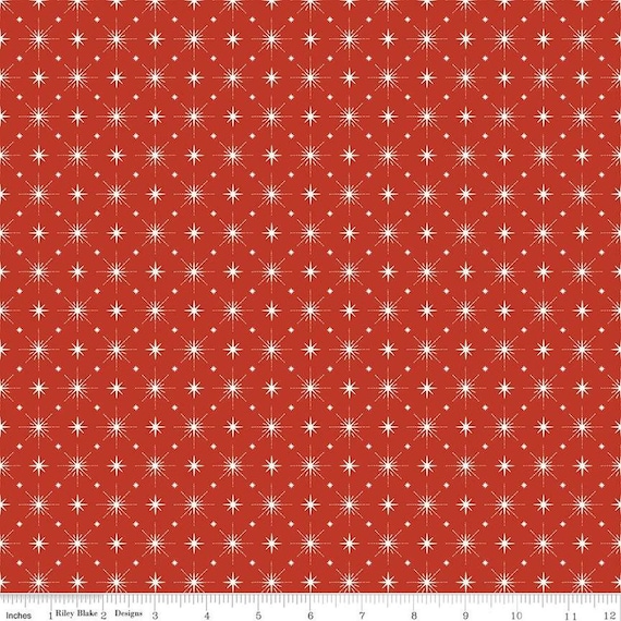 Christmas Is in Town...Stars...C14747-RED......Sandy Gervais...Riley Blake Designs