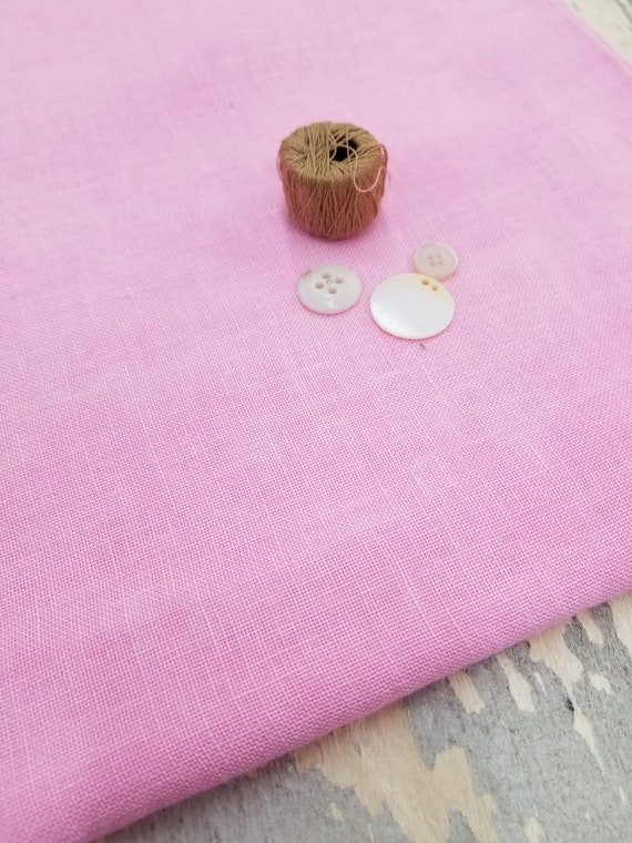 Weeks Dye Works, Sophia's Pink, 36ct, Fat Quarter, 100% linen, cross stitch linen