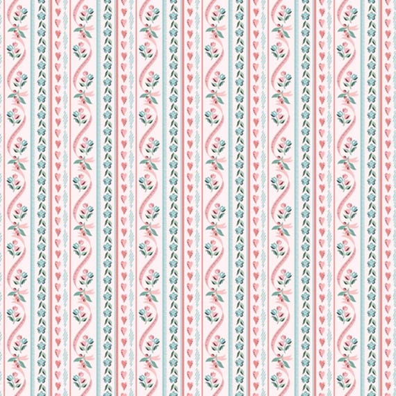 Granny's Sewing Room...Pillow Ticking pink...GS25921...Sheri McCulley...Poppie Cotton