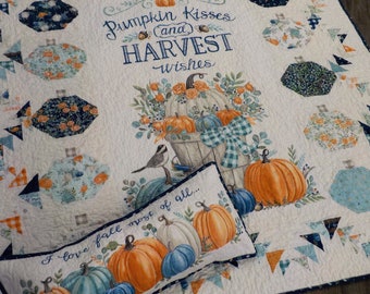 PDF Harvest Hollow quilt pattern...designed by Mickey Zimmer for Sweetwater Cotton Shoppe, Harvest Wishes panel