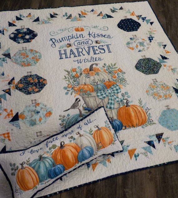 PDF Harvest Hollow quilt pattern...designed by Mickey Zimmer for Sweetwater Cotton Shoppe, Harvest Wishes panel