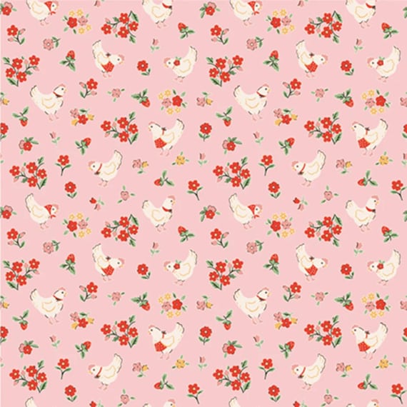 Farmhouse Fancy...spring chicken pink...Elea Lutz...Poppie Cotton