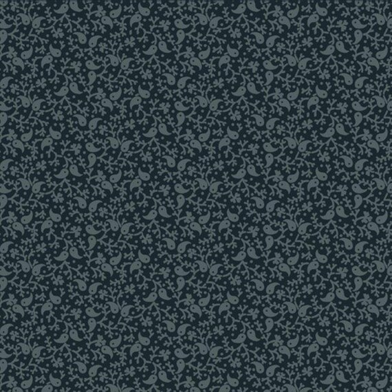 Canton Quilting Circle...R331804D-SLATE...mini paisley...Judie Rothermel...Marcus Fabrics