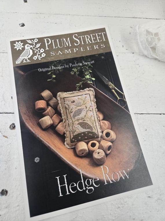 Hedge Row...Plum Street Samplers...cross stitch pattern, cow cross stitch