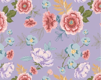 Nature Sings...Lavender Rose Garden NS24120...Lori Woods...Poppie Cotton