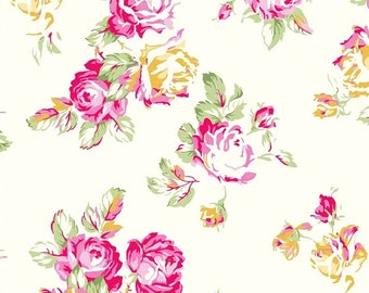 Picnic TW12 Cream by Tanya Whelan...cottage style print, floral