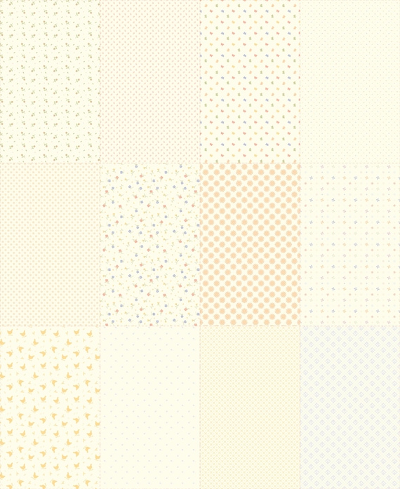 Pastel Prairie...31789 11 low volume sampler panel...Heather Briggs of My Sew Quilty Life...Moda Fabrics