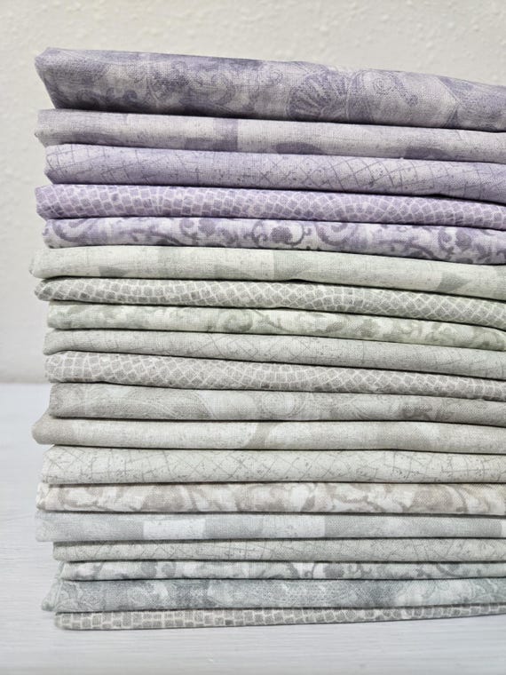 Hushed Hues...FQ bundle...Satin Moon Designs...Blank Quilting...19 prints