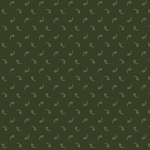 Old Village Greens...R171785D-HUNTER...plumes...Pam Buda...Marcus Fabrics