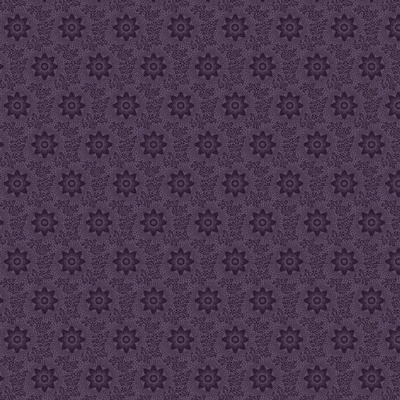 I Love Purple R330693-PLUM Star Flower by Judie Rothermel for Marcus Fabrics