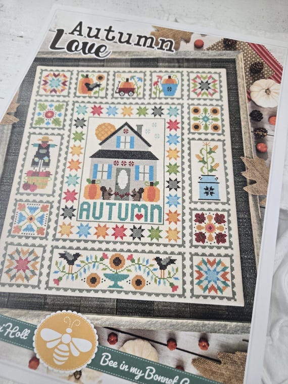 Autumn Love...Lori Holt...Bee in My Bonnet...cross stitch chart...it's sew emma stitchery