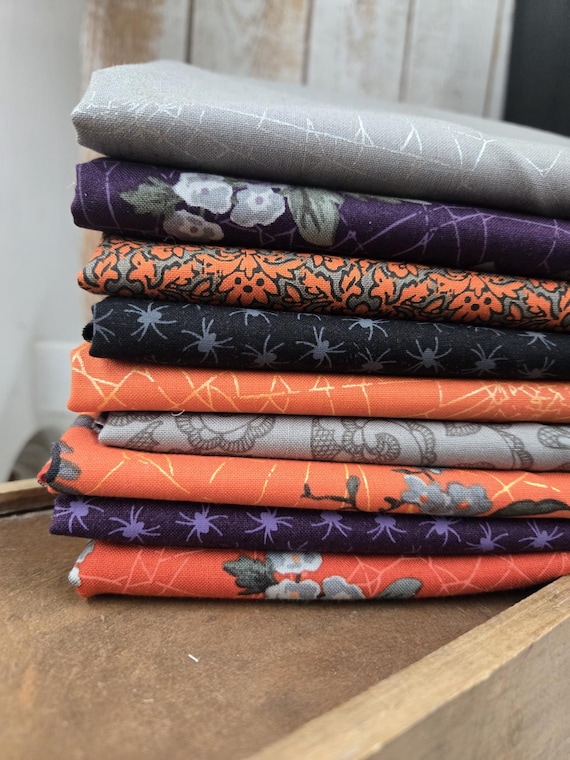 Web of Roses...HALF Yard Bundle...Jera Brandvig...Quilting in the Rain...Maywood Studios...9 prints