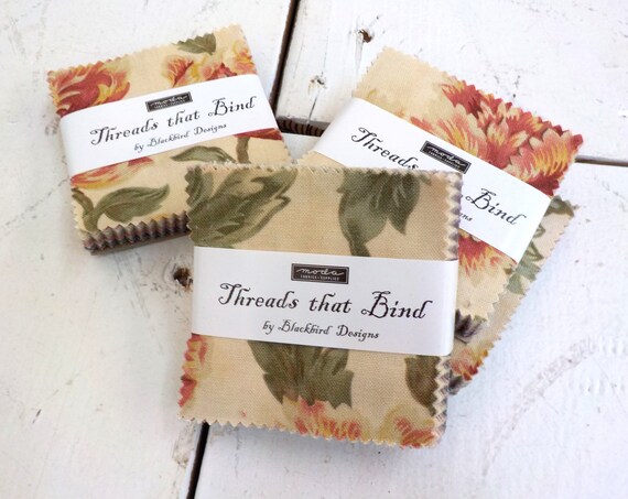 Threads That Bind...mini charm pack...Blackbird Designs...Moda Fabrics...42--2 1/2 inch squares