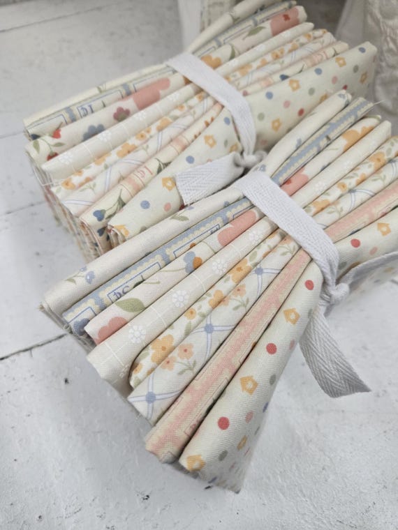 Cottage Charm...FQ Low Volume Bundle...Heather Briggs of My Sew Quilty Life...Moda Fabrics...8 prints