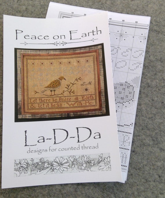 Peace on Earth by La-D-Da...cross stitch pattern, Christmas cross stitch