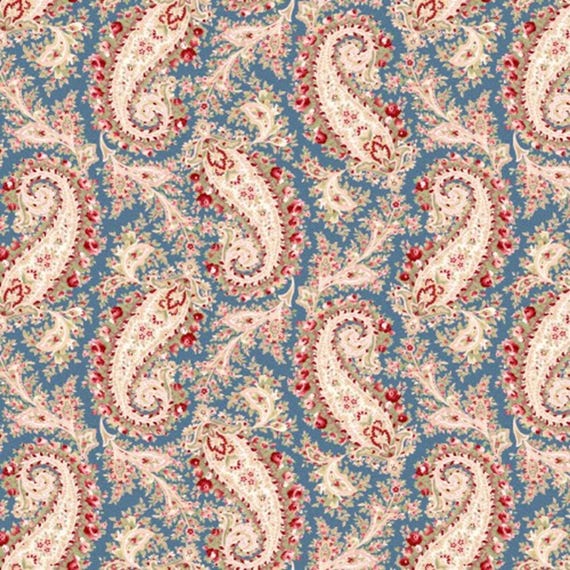 American Beauty, Paisley Rose Blue MAS10251-B by Robyn Pandolph Saxty...designed for Maywood Studio