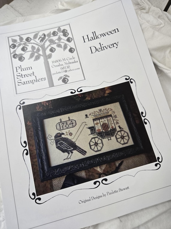 Halloween Delivery...Plum Street Samplers...cross stitch chart