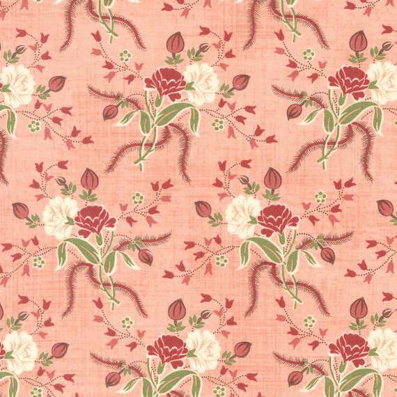 Dinah's Delight 1830-1850 Sweet Pink 31670 18 designed by Betsy Chutchian for Moda Fabrics