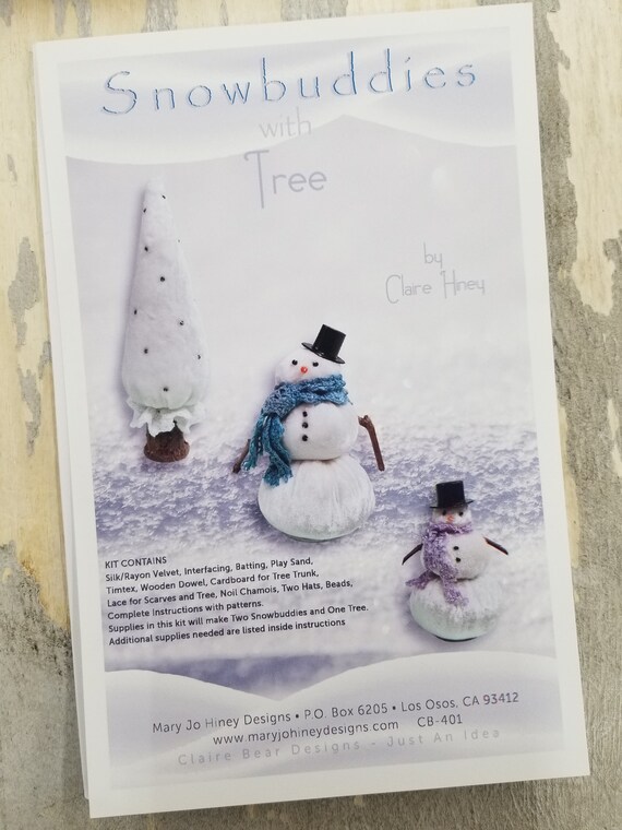 Snowbuddies with Tree...designed by Claire Hiney of Claire Bear Designs - Just an Idea...MJ Hiney ribbon