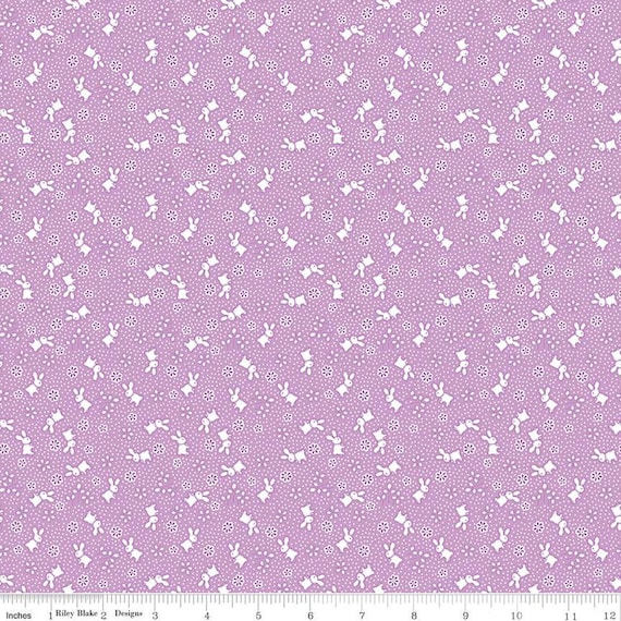 Storytime 30s Bunnies C13869-VIOLET by RBDDesigners