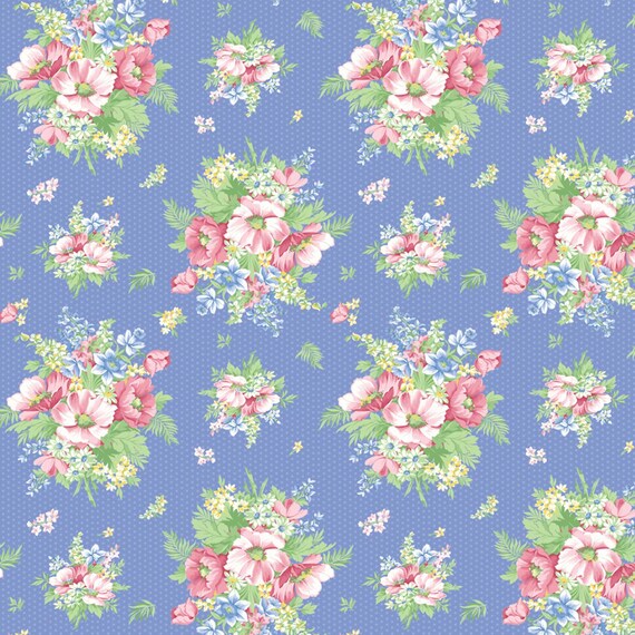 April's Garden...Charming...Blue...16537B-55...April Cornell...Benartex