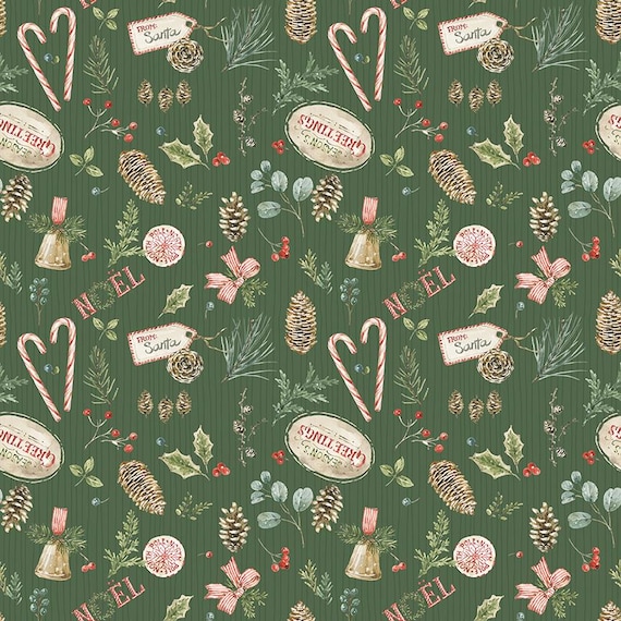 Holiday Spirit...CD17461-GREEN...Lisa Audit...Riley Blake Designs
