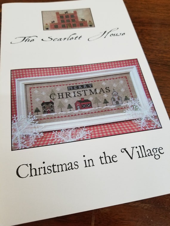 Christmas in the Village by The Scarlett House...cross stitch pattern, Christmas project