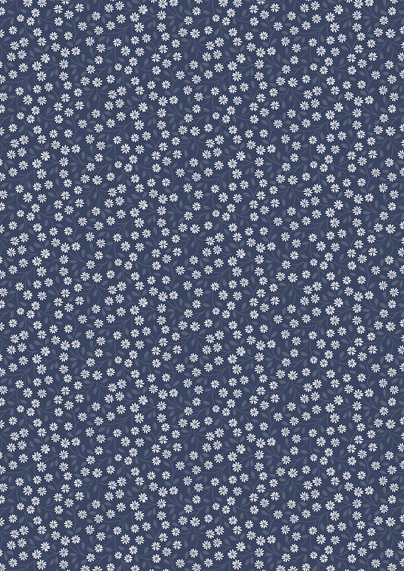 Forever Blooms...CC65.3 Interlaced Blossoms...Prussian blue...Cassandra Connolly...Lewis & Irene