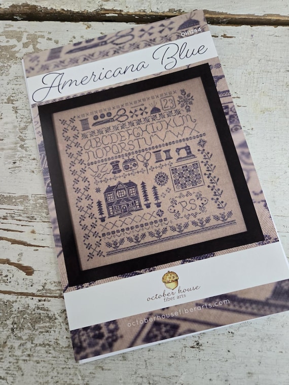 Americana Blue...October House Fiber Arts...cross stitch pattern...Patriotic