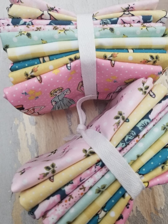 Delightful Department Store by Amy Jordan for Poppie Cotton, 9 fat quarter curated bundle, pastel prints