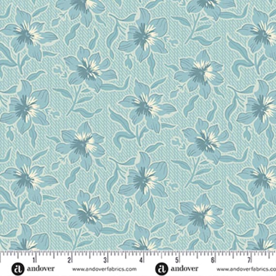 Sewing Bird...A-1604-B Glacier...Edyta Sitar...Laundry Basket Quilts...Andover