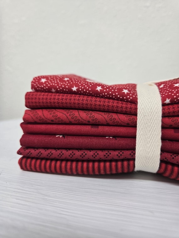 Joyful Gatherings II...FQ Red bundle...Primitive Gatherings...Moda Fabrics...7 prints