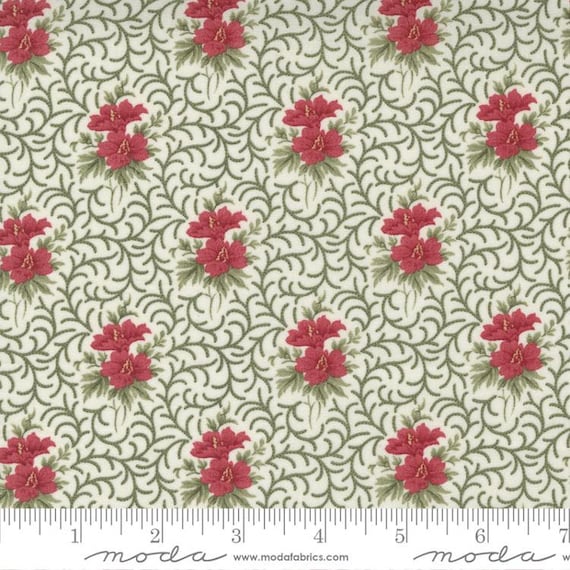Poinsettia Plaza Cream 44295 11 by 3 Sisters for Moda Fabrics