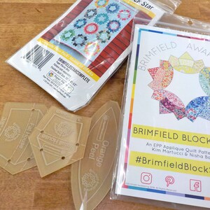 Brimfield Awakening...Block Star package...pattern, acrylic templates, and paper pieces