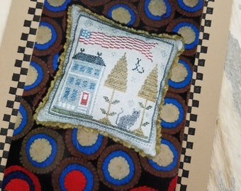 Flag Day Pincushion by Linda Lautenschlager of Chessie & Me...cross stitch pattern