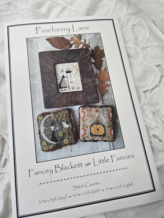 Fancey Blackett...Little Fancies...Pineberry Lane...cross stitch chart...Halloween