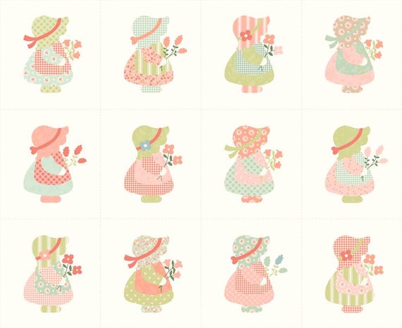 Sunbonnet...31770 11 porcelain panel...Heather Briggs of My Sew Quilty Life...Moda Fabrics
