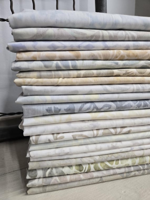 Porcelains...HALF Yard Bundle...Expressions Batiks...Riley Blake Designs...20 pieces