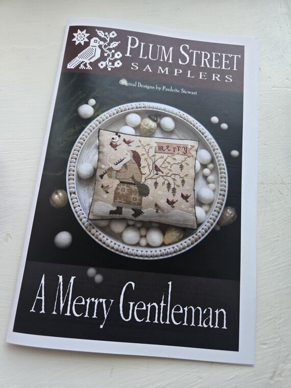 A Merry Gentleman...Plum Street Samplers...cross stitch chart...Christmas