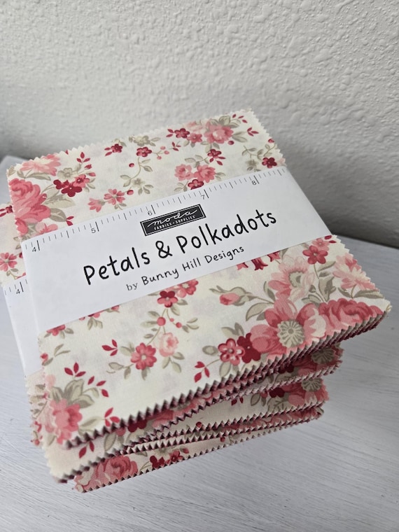 Petals and Polka Dots...Charm Pack...Bunny Hill Designs...Moda Fabrics...42--5 inch squares