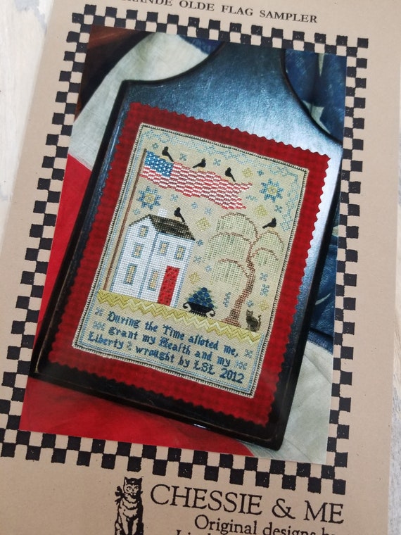 Grande Olde Flag Sampler by Linda Lautenschlager of Chessie & Me...cross stitch pattern