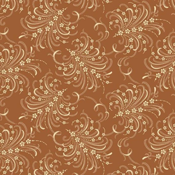 Stash Happy...R381614D rust...bouquet...Jeni Gaston...Marcus Fabrics
