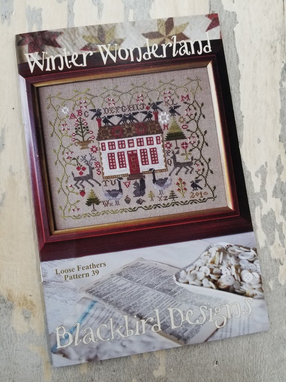 Winter Wonderland, Loose Feather Pattern 39, by Blackbird Designs...cross-stitch design, Christmas Cross Stitch