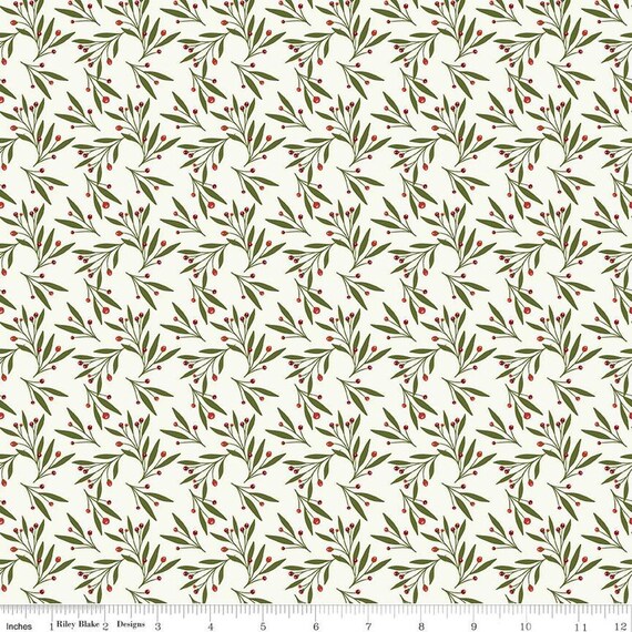 Christmas Is in Town...Mistletoe...C14745-CREAM......Sandy Gervais...Riley Blake Designs