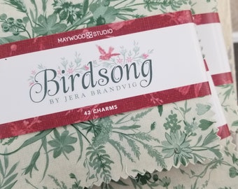 Birdsong Charm Pack by Jera Brandvig of Quilting in the Rain for Maywood Studios
