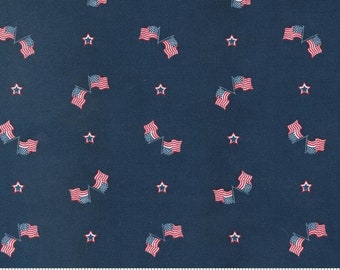 American Gatherings II Navy 49246 14 by Primitive Gatherings for moda fabrics