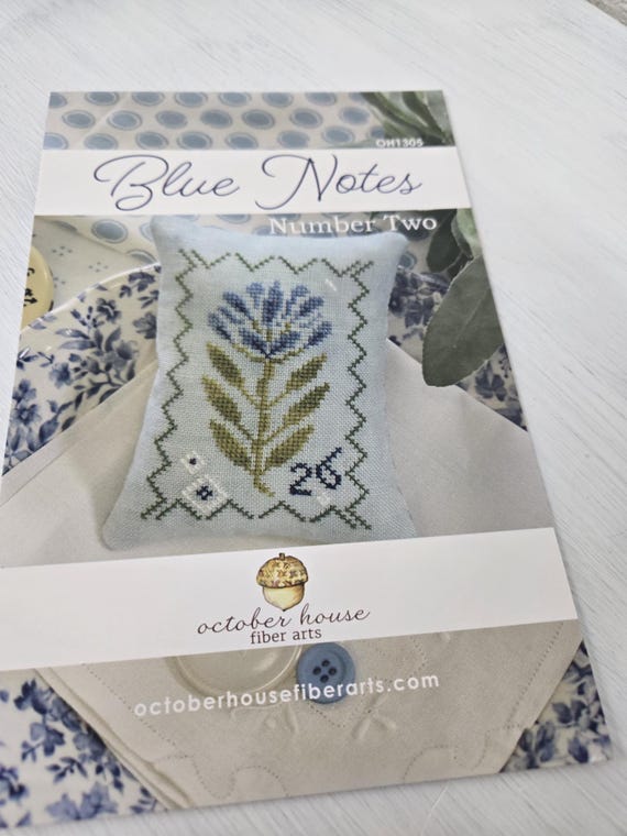 Blue Notes...Number 2...October House Fiber Arts...cross stitch chart